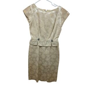 Vintage‎ Brocade Dress Floral Party Cocktail Handmade Dress Fitted Size S?